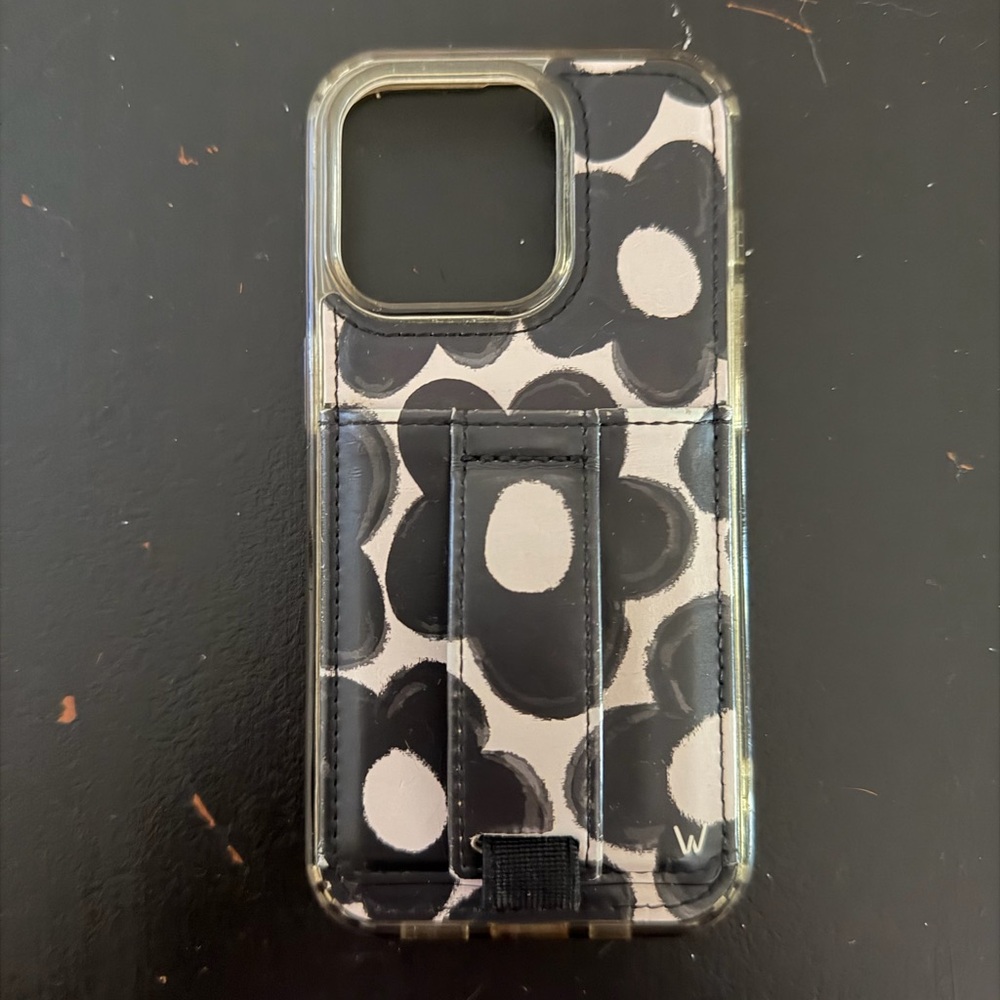Elegant Black and White Floral Phone Case